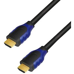 LogiLink CH0061 HDMI-aansluitkabel, standaard: High Speed met Ethernet voor resoluties tot 4096 x 2160, Ultra HD en 3D zwart, 1m