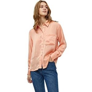 Peppercorn Martina shirt met lange mouwen | oranje dames tops | lente shirt dames | maat XXL