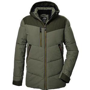 Heren - Gewatteerde Jas - Olijfgroen - Polyester - Waterafstotend, Ademend