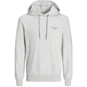 Jack & Jones JJFERRIS Sweat Hood, Wit Melange/Print: klein, L