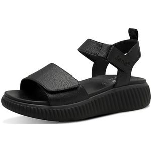 Jana Vegan platte damessandalen, zwart, 36 EU, zwart, 36 EU
