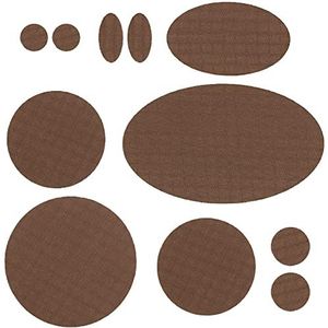 aZengear Donsjack reparatiepatches | Pre-cut, zelfklevend, zacht, waterdicht, scheurvast nylon stof om gaten in kleding, slaapzakken, skibroek (11 stuks, Bruin) te bevestigen
