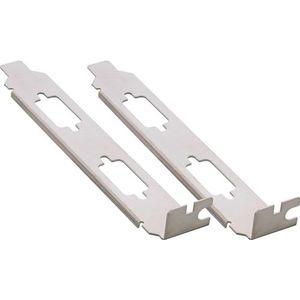 InLine Slotplaat voor montage van 2 x sub-D 9-polige stekker/bus, aan beide zijden bruikbaar, voor PCI-slot, metaal, 2-pack, 11109A