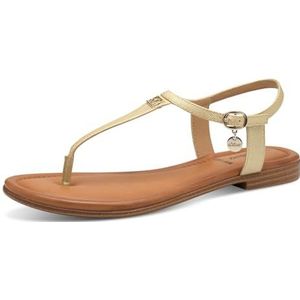 s.Oliver Dames 5-28107-44 platte sandaal, goud, 37 EU