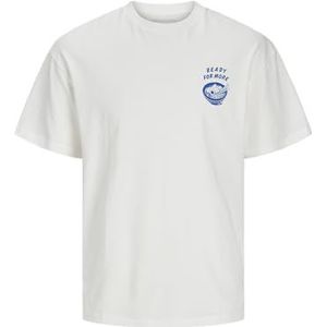 Jack & Jones Jjcharge bedrukt T-shirt Ss Crew Neck, cloud dancer, S