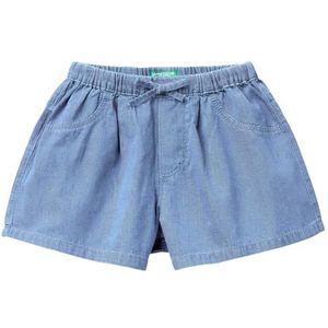 United Colors of Benetton Shorts voor meisjes en meisjes, Blauw, 110 cm