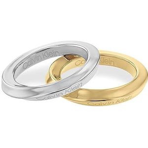 Calvin Klein TWISTED RING Collection Ring voor dames, geel goud - 35000330D