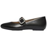 Fitflop - Delicato - Leren Mary Janes - Zwart - Met Kristallen Gesp