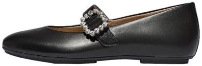 Fitflop - Delicato - Leren Mary Janes - Zwart - Met Kristallen Gesp