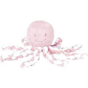 Nattou Octopus-knuffel, voor pasgeboren en premature baby's, Lapidou, 23 cm, roze/wit, 878753
