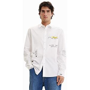 Desigual Heren CAM_Benedetto 1000 Blanco T-shirt, Wit, M, wit, M