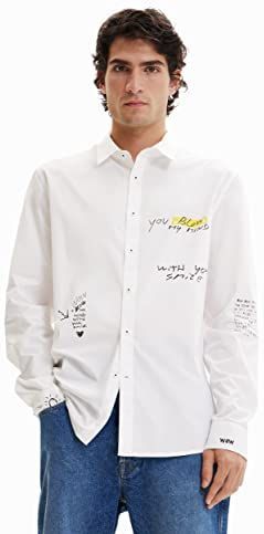 Desigual Heren CAM_Benedetto 1000 Blanco T-shirt, Wit, M, wit, M