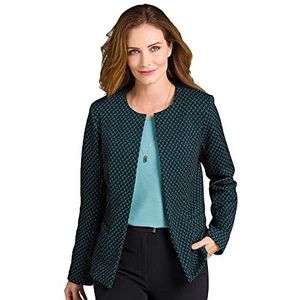 Damart Jas kort mesh bomber (Jacquard zwart/groen 17016) (maat fabrikant: 42) dames