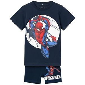 NAME IT Nmmnow Spiderman Ss Nightset Noos Mar pyjama voor jongens, Dark Sapphire, 86-92