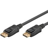 goobay 64863 DisplayPort 2.1-kabel, 8K-overdracht bij 60 Hz, premium kabel geschikt voor gaming-pc, PS5, afgeschermd, zwart, 2 m