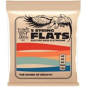 Ernie Ball Flatwound 5-string Electric Bass Strings - 45-130 Gauge