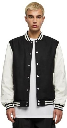 Build Your Brand - Oldschool - Jas - Zwart - 50% Wol, 50% Viscose, 100% Polyester Voering