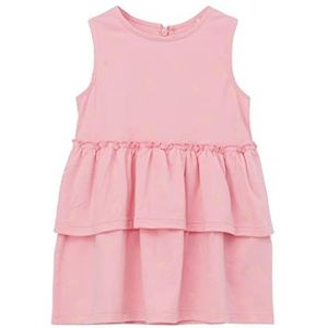 s.Oliver Junior Baby Girls Stufe jurk met volants en print, roze, 80, roze, 80 cm