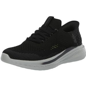 Skechers Heren Handsfree Slip-ins Slade Quinto Sneaker, Zwart gebreid, 48.5 EU