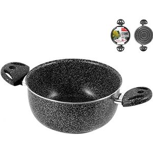 HOME Braadpan Twee Handvatten Antiaanbak Steen Cm 22