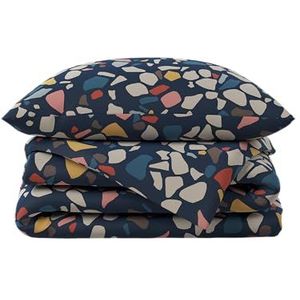 100x135 Terazzo Baby Dekbedovertrek Set - Azure
