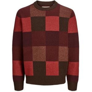 Jack & Jones JPRBLUGINGHAM Knit Crew Neck, Winery, XL
