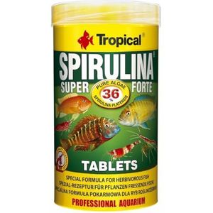 Tropical Super Spiru Tabin A Plaktabletten met 36% Spirulina (platensis) algen, per stuk verpakt (1 x 250 ml)