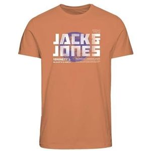 JACK & JONES Jcophoto Tee Ss Crew Neck FST T-shirt voor heren, mandarijn, S