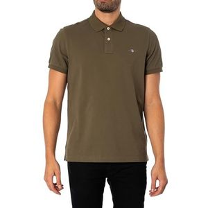 GANT Reg Shield Ss piqué poloshirt voor heren, Juniper Green., M