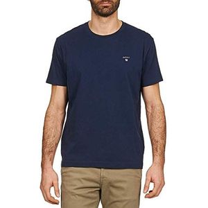 GANT Heren Logo T-shirt Regular Fit korte mouw ronde hals, Blauw (donkerblauw), XS