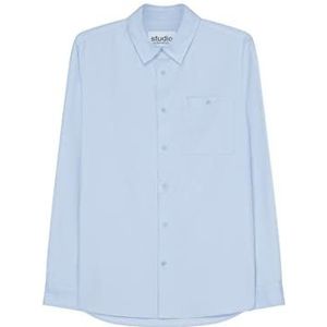 Seidensticker Studio overhemd - regular fit - gemakkelijk te strijken - Kent-kraag - lange mouwen - unisex - 100% katoen, lichtblauw, M