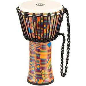 Meinl Percussion PADJ2-S-G Djembe Travel Series, Rope Tuned, 20,32 cm (8 inch) diameter (Small), kenyan quilt