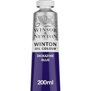 Winsor & Newton 1437406 Winton fijne olieverf van hoge kwaliteit met gelijkmatige consistentie, lichtecht, hoge dekkingskracht en rijk aan pigmenten - 200ml Tube, Dioxazine Blue