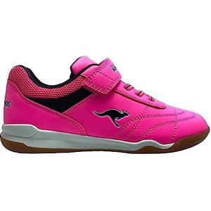 KangaROOS K-highyard Ev sneakers voor meisjes, Neon Pink Jet Black, 33 EU
