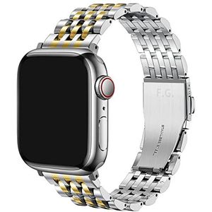 Fullmosa voor Apple Watch Band 44mm 40mm 42mm 38mm, roestvrij stalen horlogeband vervangende armbanden met metalen sluiting, verstelbare metalen vervangende band voor iWatch Series 6/SE/5/4/3