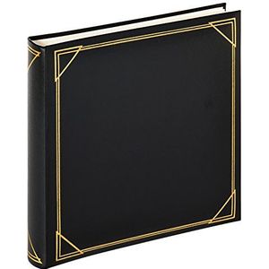 walther design fotoalbum zwart 30 x 30 cm kunstleer met reliëf, standaard album MX-200-B