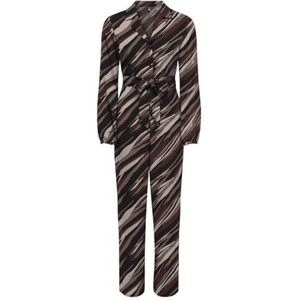ONLY Dames Onlnova Life Vis L/S Zira AOP jumpsuit, Brown Stone/AOP: 589 Russet grafic, L