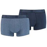 PUMA Basic boxershorts voor heren, verpakking van 2 stuks, denim, XL