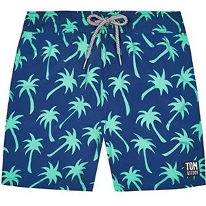 Tom & Teddy Zwemshorts Fresh Green & Blue Starfish - hoogwaardige badmode geïnspireerd op de Australische strandlifestyle voor vader en zoon, groen, 11-12 Jaar