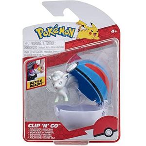 Pokémon PKW3135 - Clip'n'Go Poké Balls - Alola Vulpix & Super Ball, officiële Poké Ball met 5 cm figuur