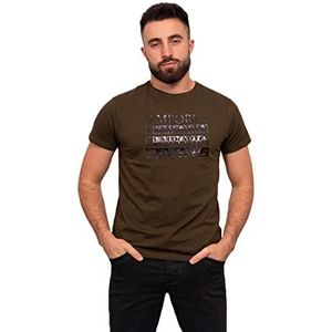 Just Emporio T-shirt voor volwassenen heren, Kaki, S