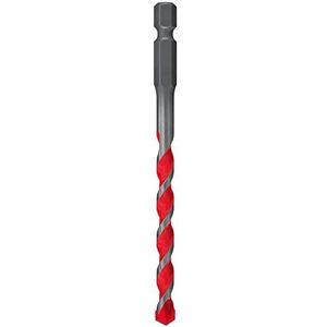 fischer 561646 D-U zeskantboor, universele zeskantboor, 8 mm, 8/50/100, voor baksteen, hout, tegels, kunststof, staal, beton, rood/zilver