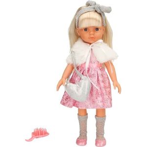 Colorbaby Mara-pop, 32 cm, gewrichtskam inbegrepen, tas in hartvorm, hoofdband met strik, realistische poppen, speelgoed voor kinderen van 3 jaar, kerstcadeaus voor kinderen, 47446