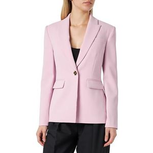 Pinko Humahuaca dames crepe stretch jas met metalen knoop, N98_Rook Orchidee, 34 NL