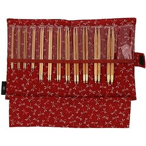 Seeknit KA58910-02 rondbreinaaldenset, bamboe, rood, standaard