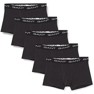 GANT Heren Trunk 5-pack boxershorts, zwart, standaard, zwart