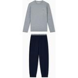 EMPORIO ARMANI MAN'S ENDURANCE PAJAMAS MET CUFFS SET BLAUW S, Blauw, S