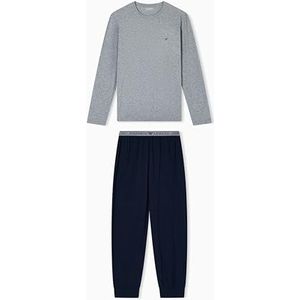 EMPORIO ARMANI MAN'S ENDURANCE PAJAMAS MET CUFFS SET BLAUW S, Blauw, S
