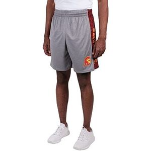 Ultra Game Heren Poly Interlock kort, Heather grijs, groot, Hei Grijs, L