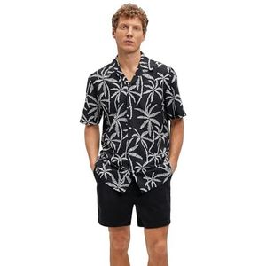 Mavi Heren bedrukt overhemd, zwart, XL